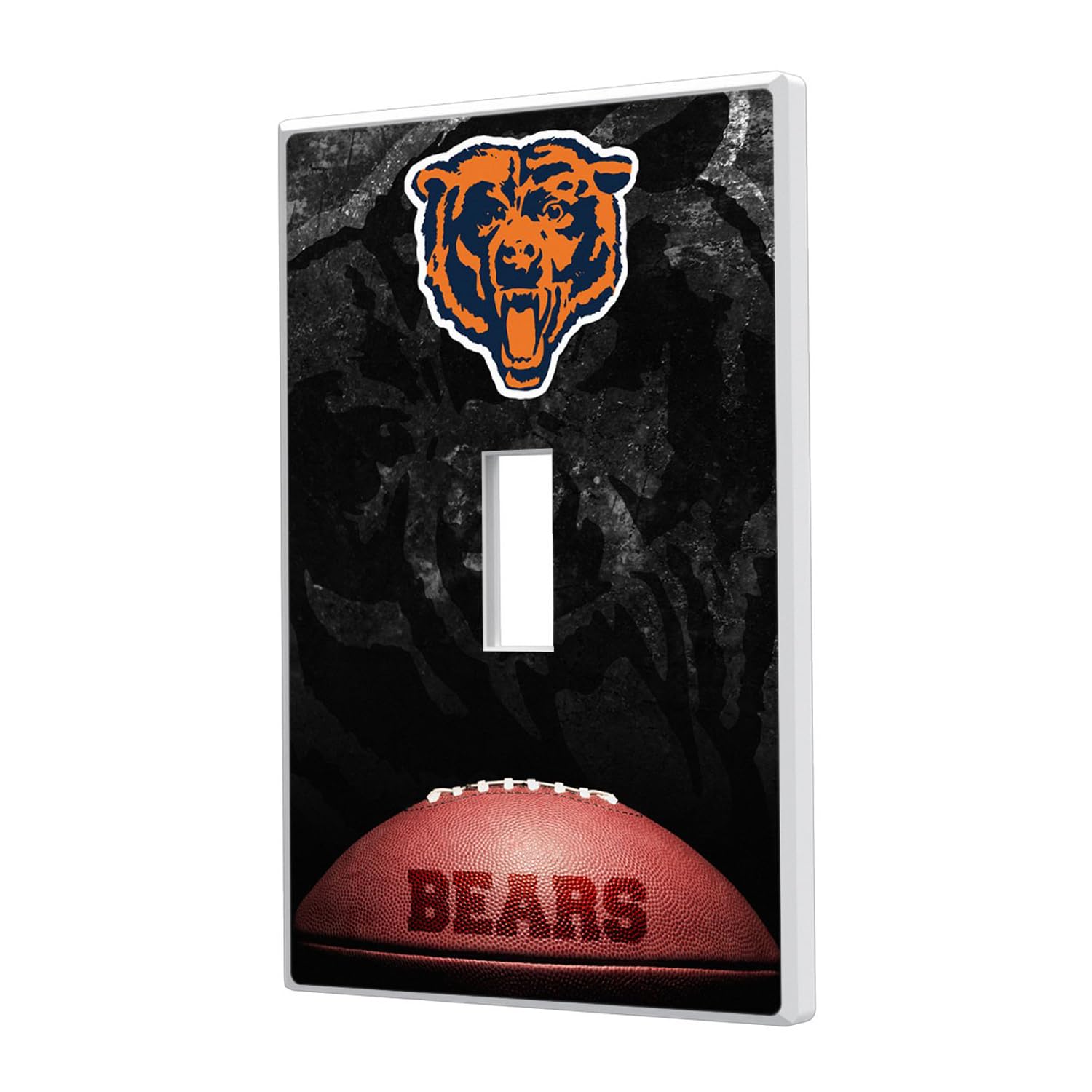 Chicago Bears NFL Team Logo Light Switch Cover - Decorative Single Toggle Wall Plate for Home, Office & Man Cave Decor - Officially Licensed Football Fan Accessory
