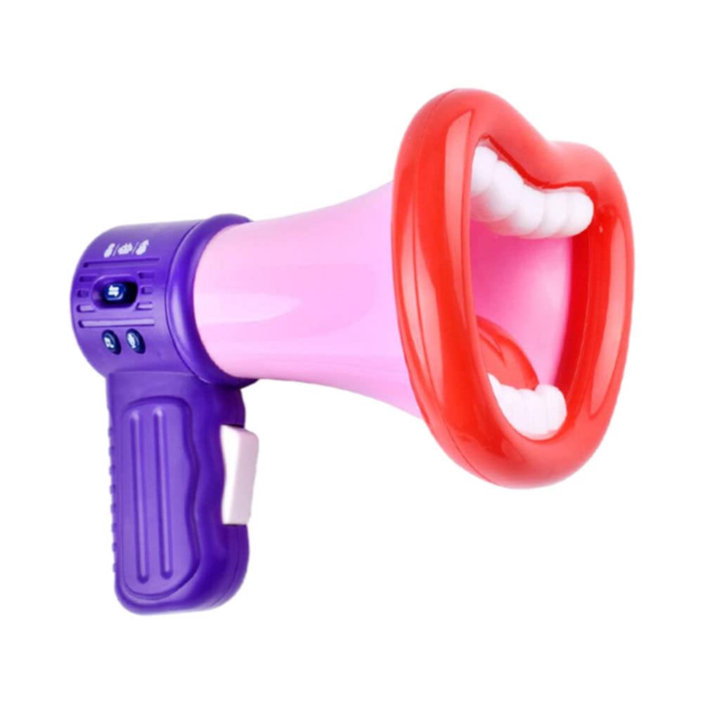 NUOBESTY Voice Changer Amplifier Toy with 5 Fun Sound Effects - Electric Megaphone Speaker for Kids Party, Halloween Costume & Role Play (Red)