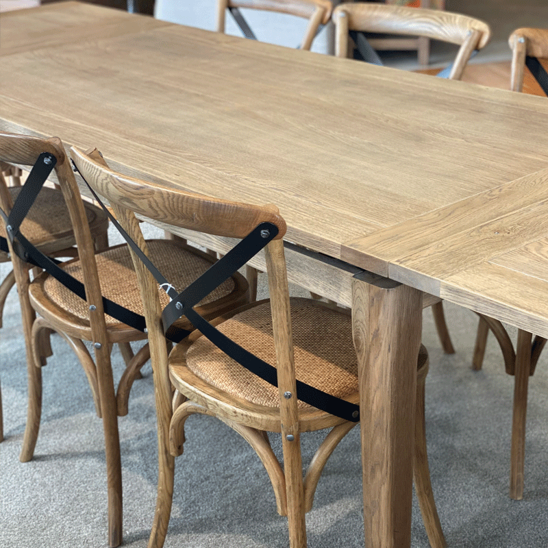 Hartley Extendable Dining Table - 6ft/7.5ft/9ft - Solid Wood Expandable Table for Family Gatherings & Dinner Parties - Perfect for Large Dining Rooms & Entertaining Guests