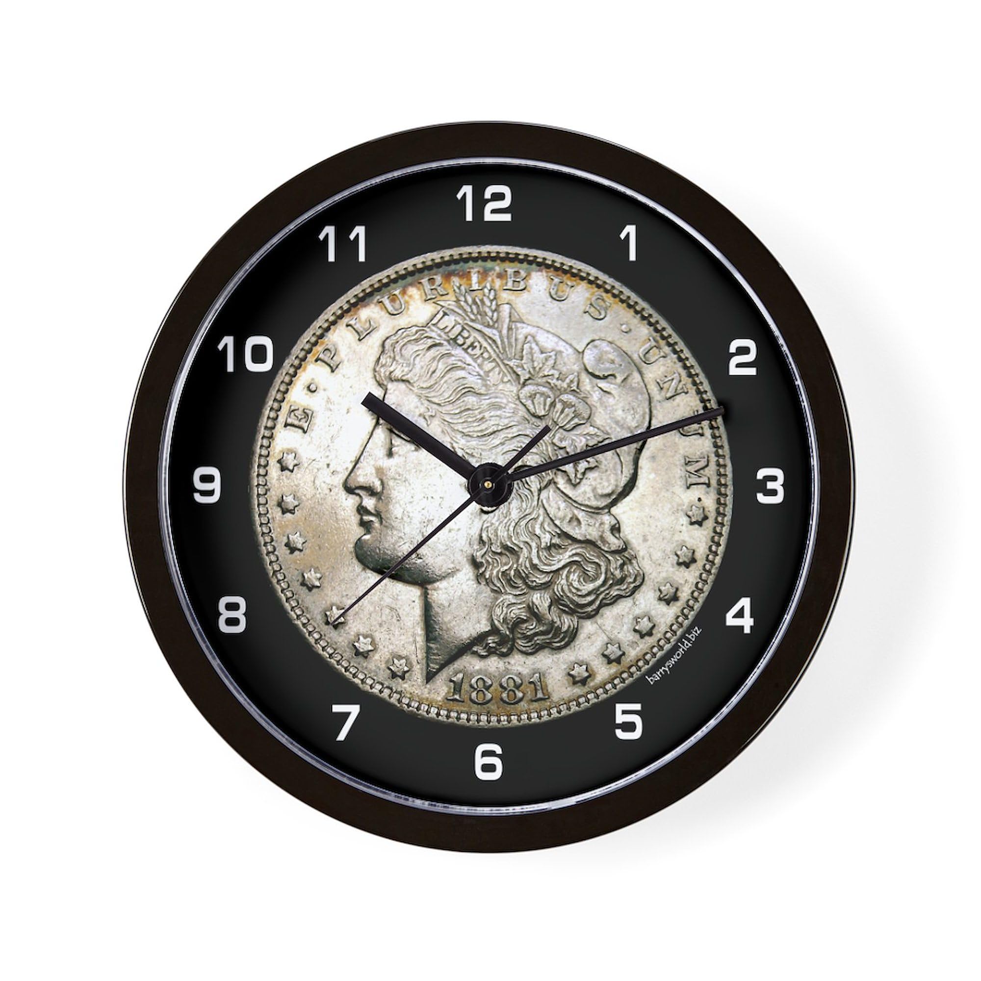 Morgan 10 Inch Wall Clock - Decorative Round Clock for Living Room, Kitchen, Office & Home Decor - Perfect for Home, Office, Dorm or Gift Giving