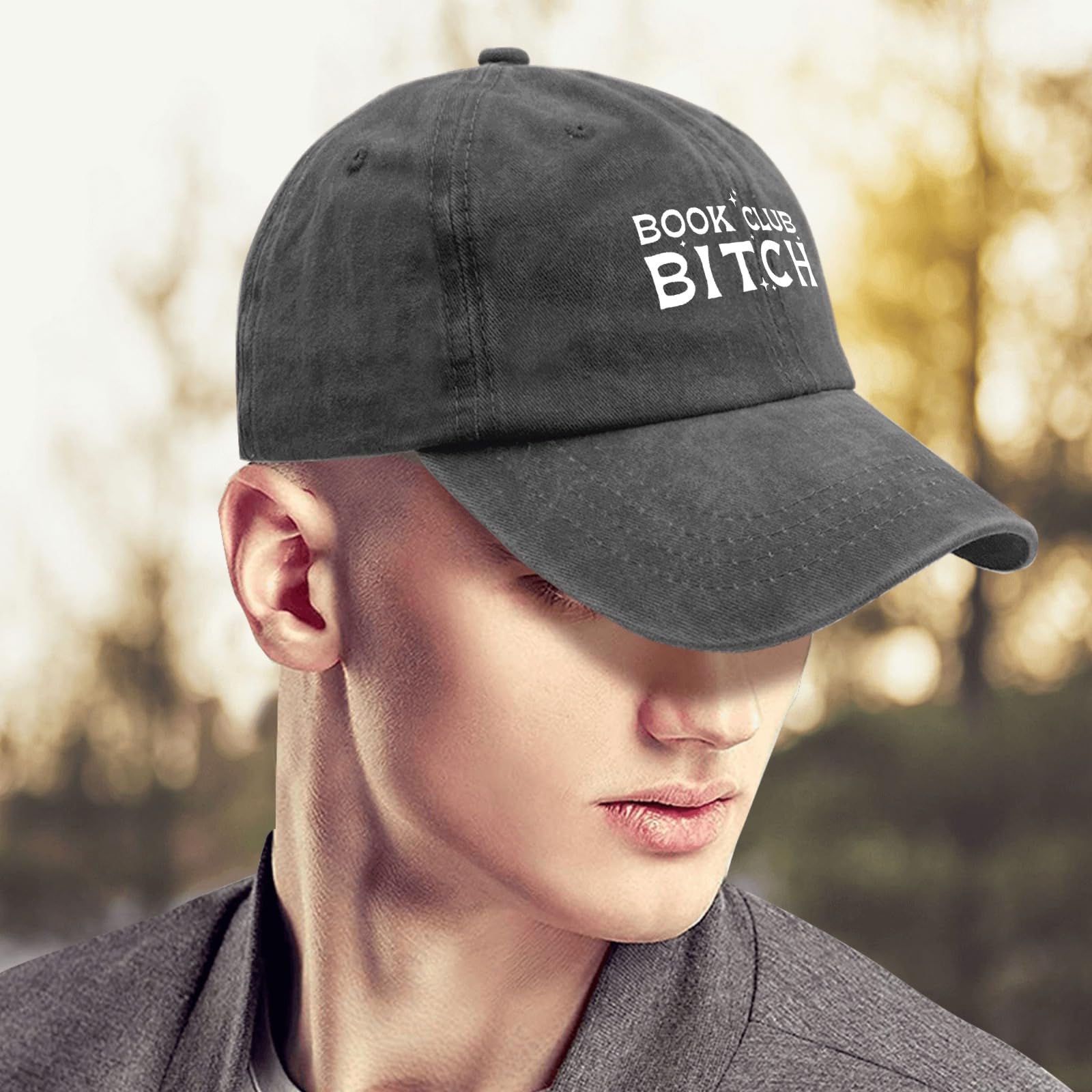Custom Book Club Bitch Baseball Cap for Men - Pigment Black Golf Hat, Stylish Gift for Girlfriends, Beach & Outdoor Activities | Perfect for Golfing, Beach Trips, and Casual Wear