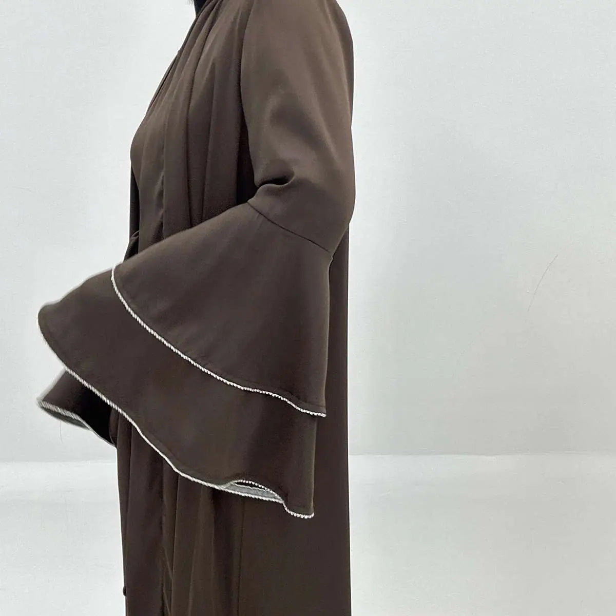 Elegant 3-Piece Satin Abaya Dress Set with Inner Dress & Midi Wrap - Perfect for Eid, Ramadan, and Special Occasions
