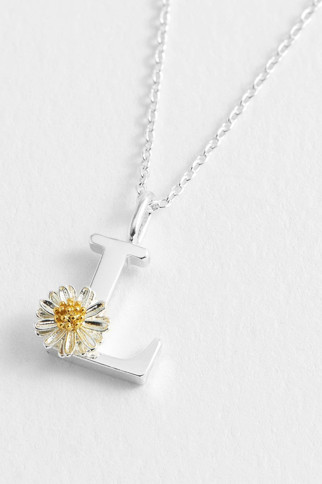 Wildflower Initial Pendant Necklace - Personalized Floral Letter Jewelry for Women - Perfect for Birthdays, Anniversaries & Everyday Wear