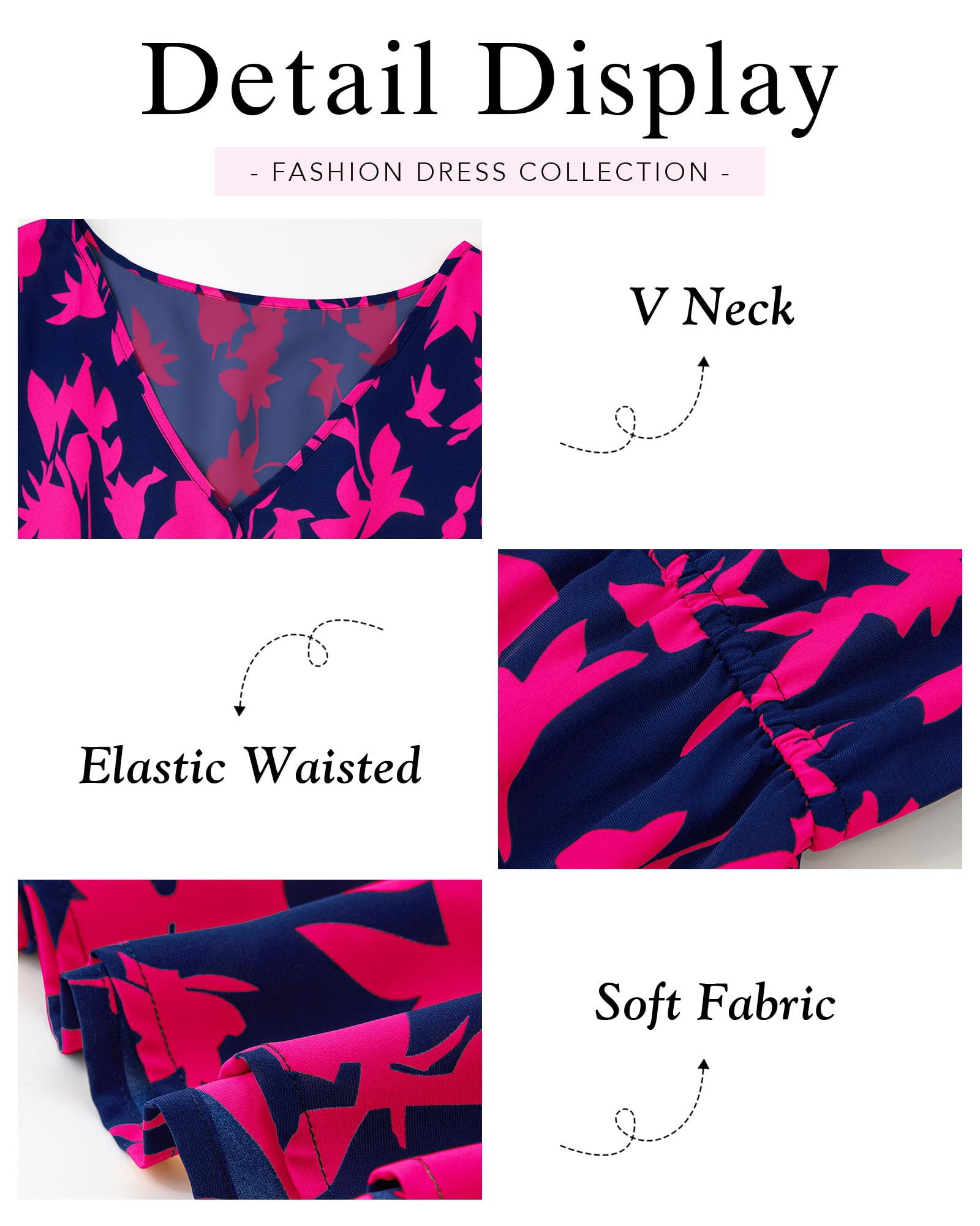 BTFBM Women's Floral Boho Maxi Dress 2025 - Long Sleeve V-Neck Casual Spring Dress for Wedding Guest, Beach, Party & Everyday Wear