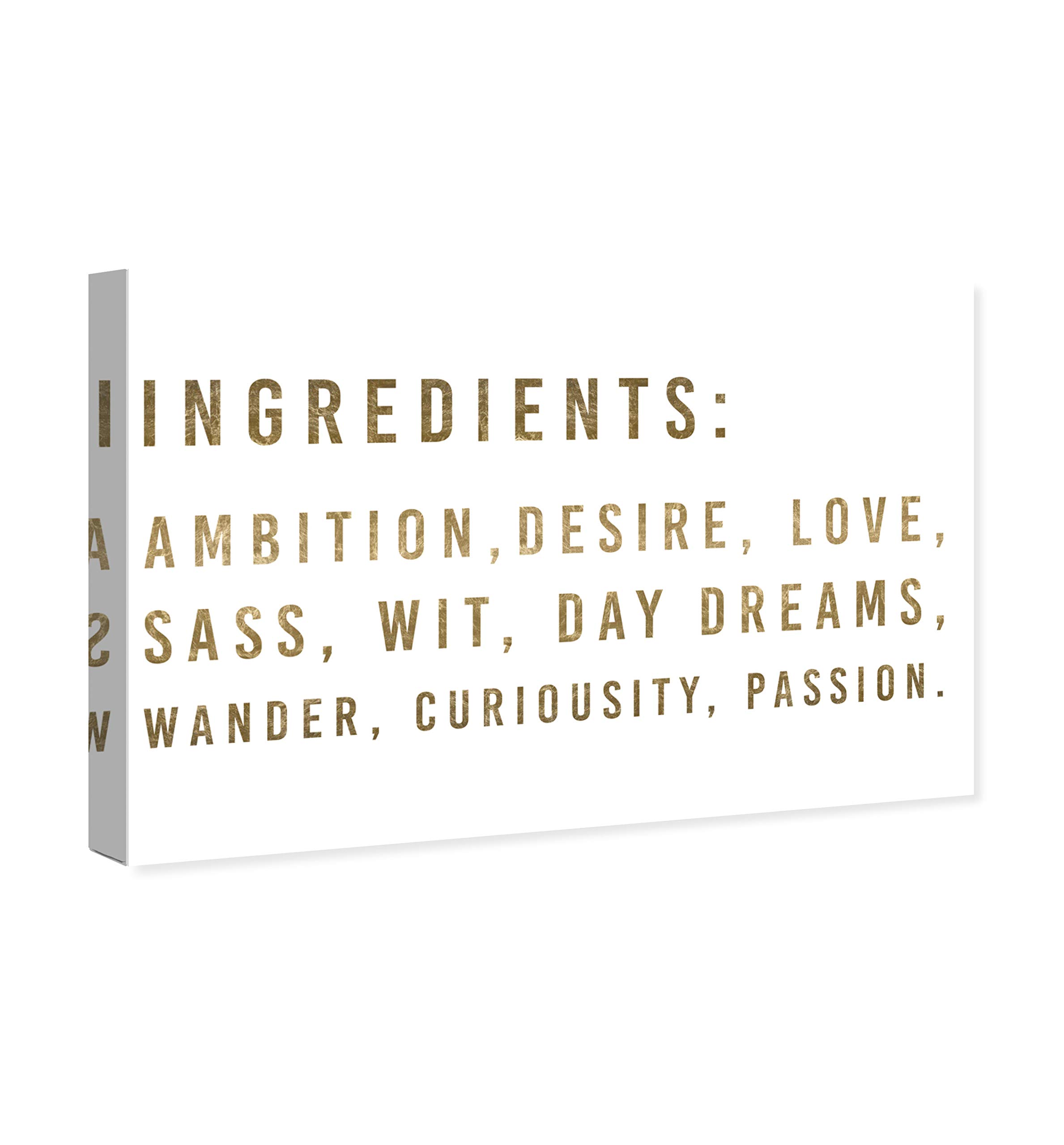 Oliver Gal Artist Co. Success & Entrepreneurial Wall Art Canvas Print - 45x30 Inches Metallic Gold & White Home Decor - Perfect for Office, Living Room & Motivational Space