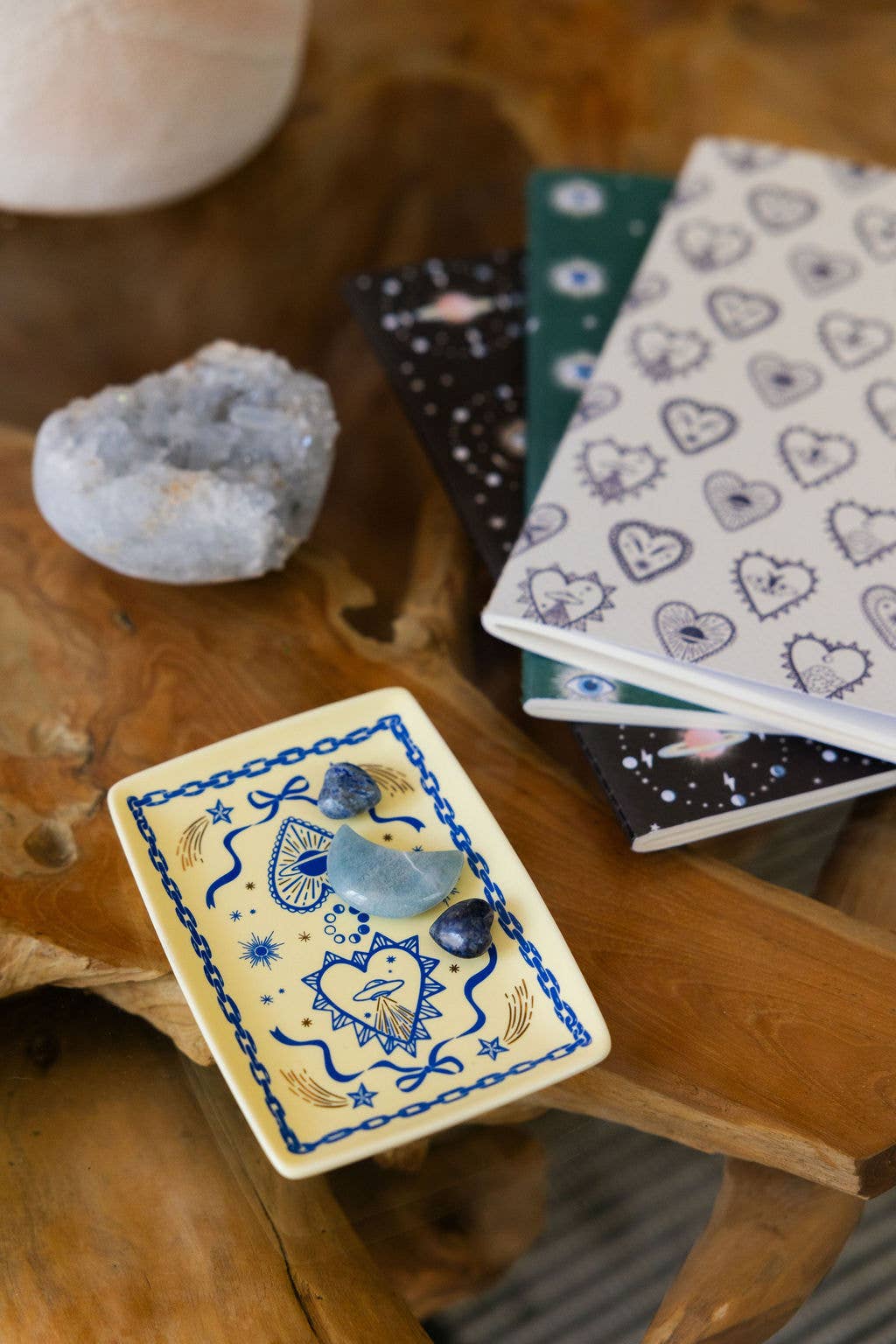 Indigo Icons Trinket Dish - Elegant Jewelry Tray for Rings, Earrings & Small Accessories | Perfect for Vanity, Dresser & Travel Organizer