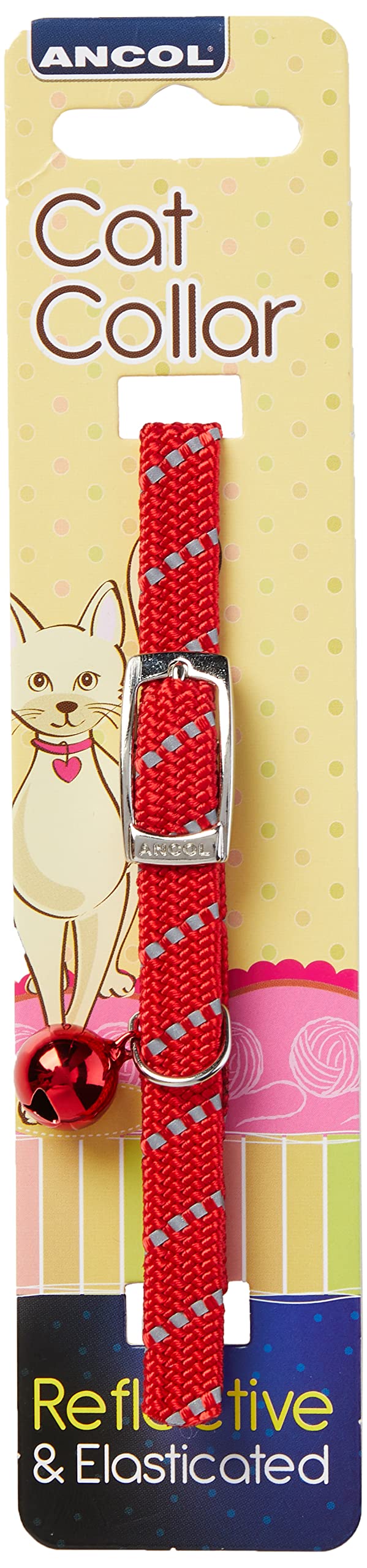 Softweave Cat Collar - Red Adjustable Breakaway Safety Collar with Bell for Kittens & Adult Cats | Perfect for Indoor/Outdoor Use, Grooming & Pet Identification
