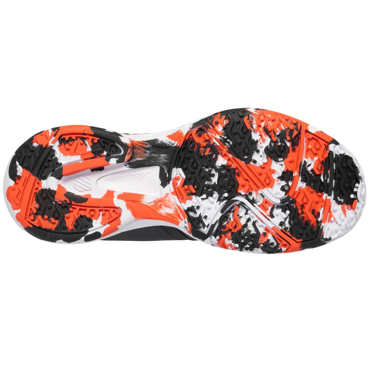 K Swiss Court Express OMNI Junior Tennis Shoes for Kids - Black/White/Orange - Lightweight & Durable for Court Play, Training & Casual Wear