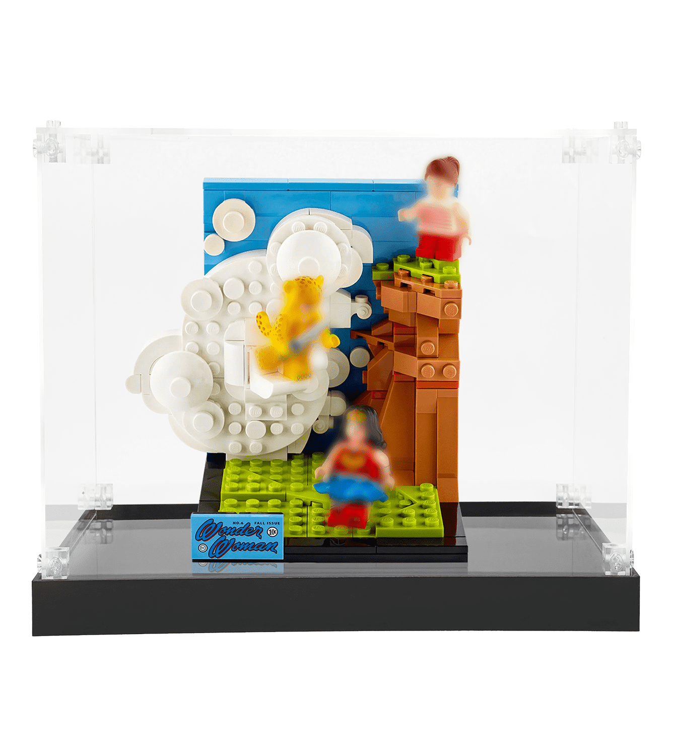 LEGO Wonder Woman 77906 Display Case - Premium Acrylic Showcase for Collectible LEGO Sets | Perfect for Home Decor, Office Display & Collector's Showcase