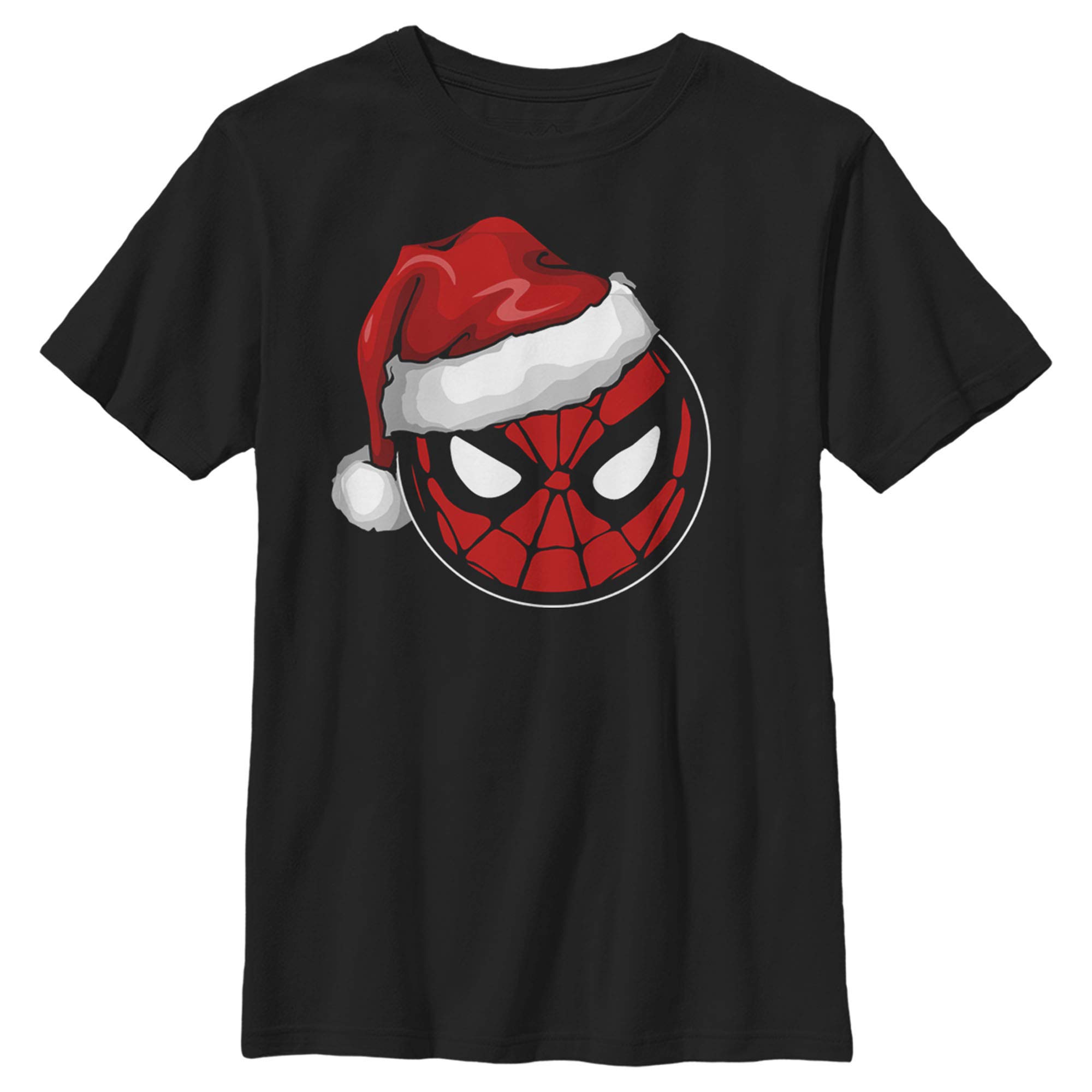 Marvel Spider-Man Santa Hat Christmas T-Shirt for Boys - Fun Holiday Gift for Kids & Superhero Fans
