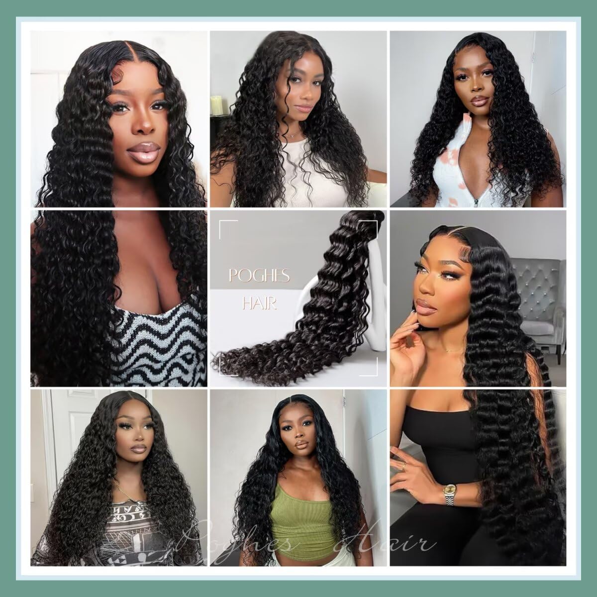 100% Unprocessed Virgin Brazilian Deep Wave Human Hair Bundles - 3 Bundles 12A Grade Natural Black (16/18/20 Inch) Double Weft for Weaving, Wigs & Extensions - Perfect for Daily Wear, Parties & Special Occasions