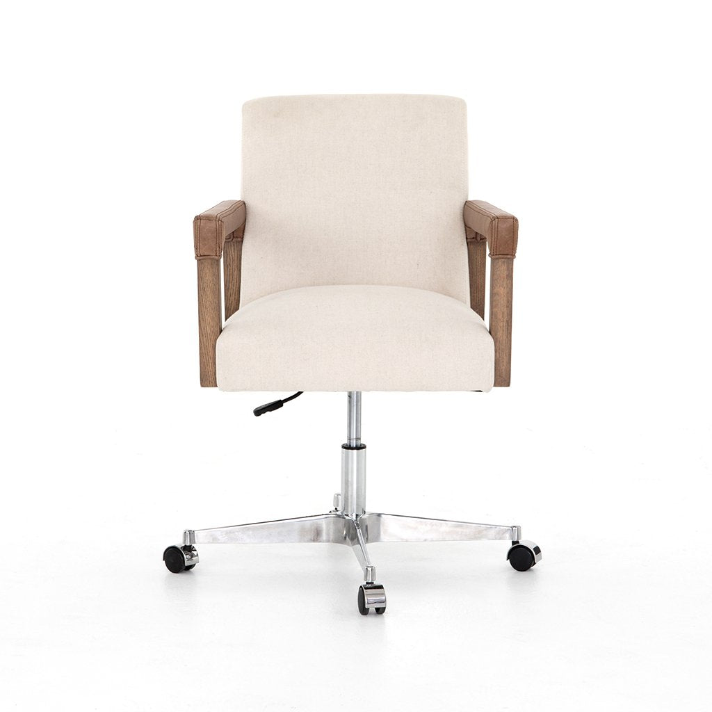 Reuben Ergonomic Office Chair - Harbor Natural Wood Finish - Perfect for Home Office, Study & Workspace