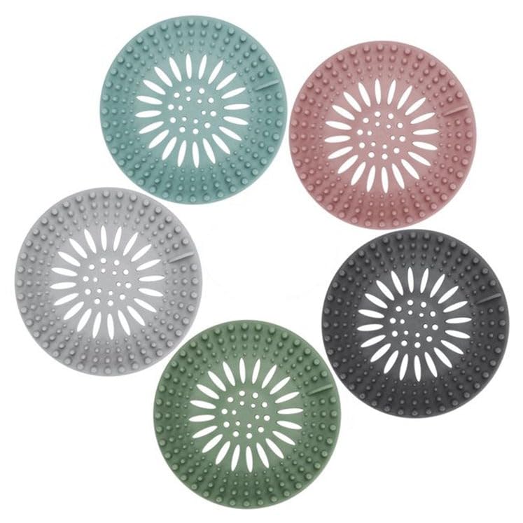 ATEVON Shower Drain Cover - Silicone Hair Catcher for Shower & Bathtub, Prevents Clogs from Hair Extensions & Long Hair - Perfect for Bathroom, Spa & Salon Drain Protection