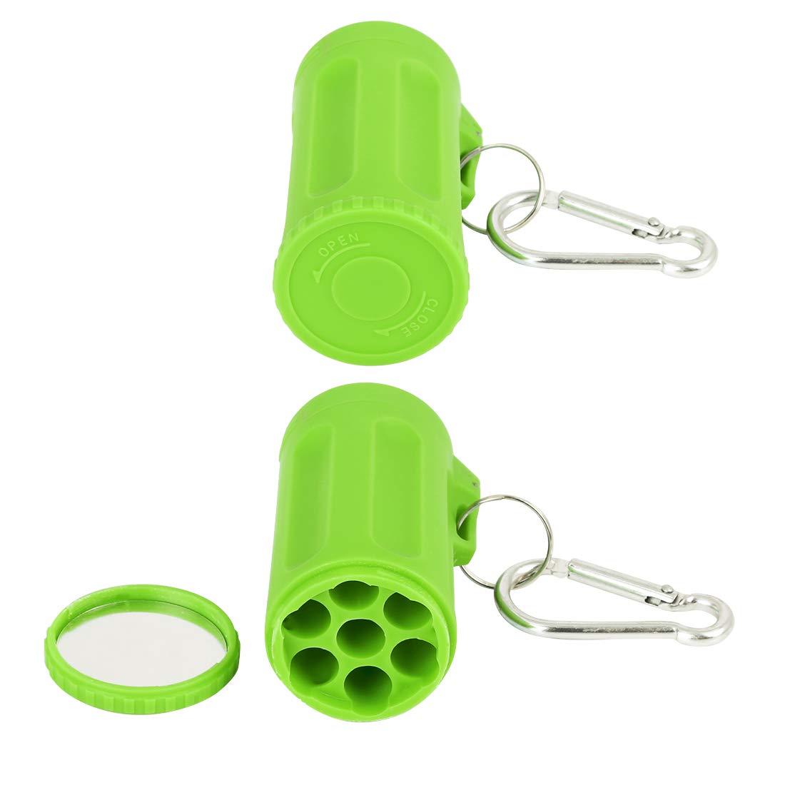 X AUTOHAUX Portable Car Smokeless Windproof Ashtray with Keychain Lid - Green | Compact Travel Ashtray for Cars, Trucks & Outdoor Use | Perfect for Camping, Road Trips & Smoking on the Go