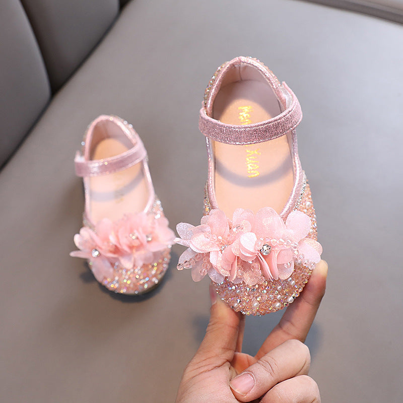 Baby Girls Princess Flower Girl Shoes - Sparkly & Comfortable for Weddings, Parties & Special Occasions