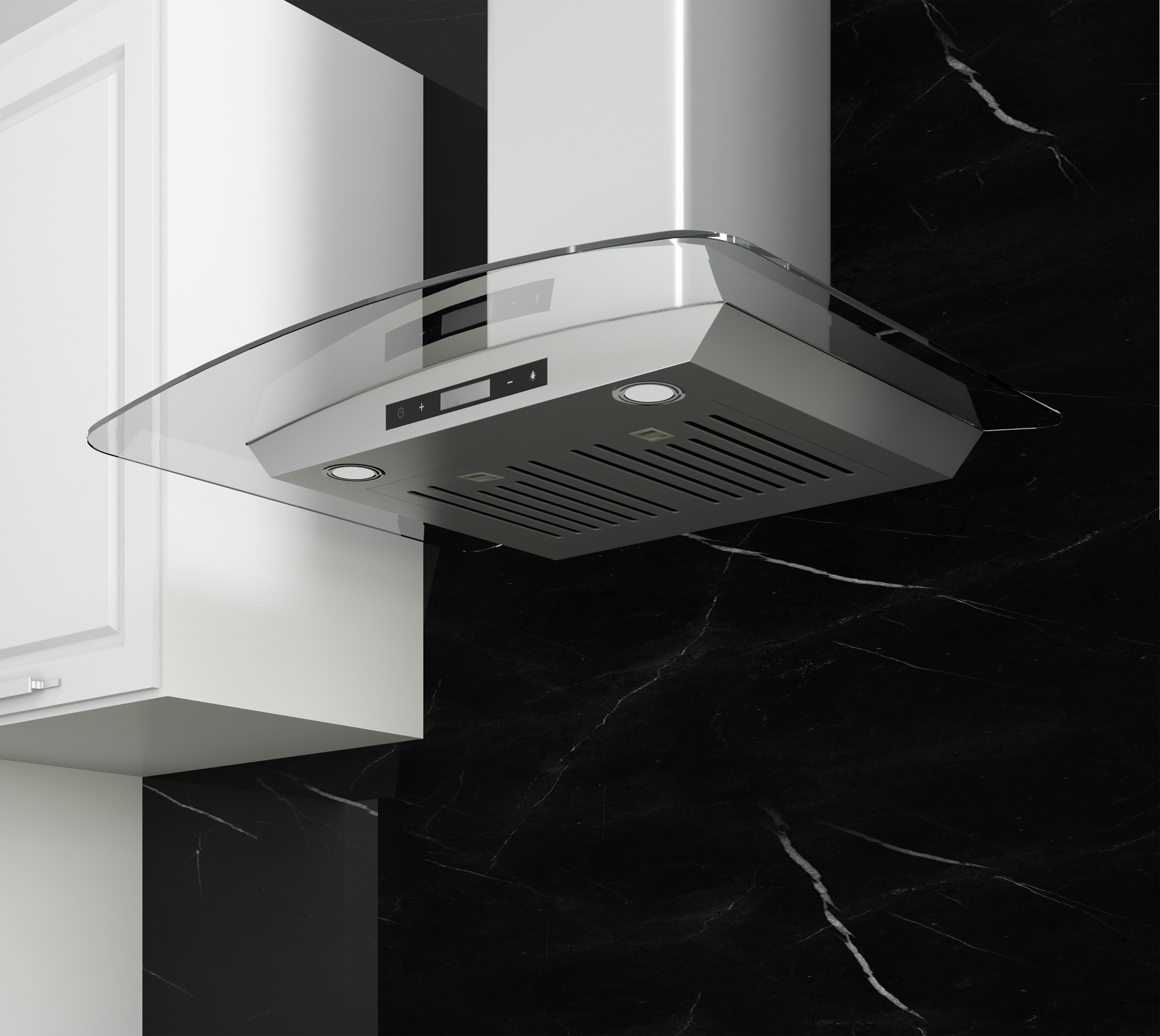 GCB630 30-Inch Stainless Steel Glass Canopy Range Hood - Powerful Kitchen Ventilation for Modern Homes