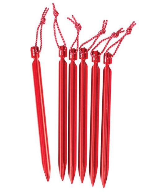 MSR Mini Ground Hog Stake Kit - 6 Pack | Lightweight Tent Stakes for Camping, Hiking & Backpacking | Durable Aluminum Anchors for Outdoor Gear