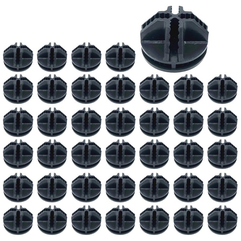 Plastic Wire Cube Connectors - 40-Piece Black Modular Storage Closet Organizer & Wire Grid Shelving Connectors | Perfect for DIY Closet Systems, Garage Storage & Home Organization