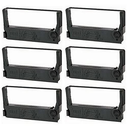 Compatible Replacement Ribbon Cartridge for Okidata Okipos 441 Series POS Printers - Black (6-Pack) (Model 52119001) - Ideal for Retail, Restaurant & Receipt Printing