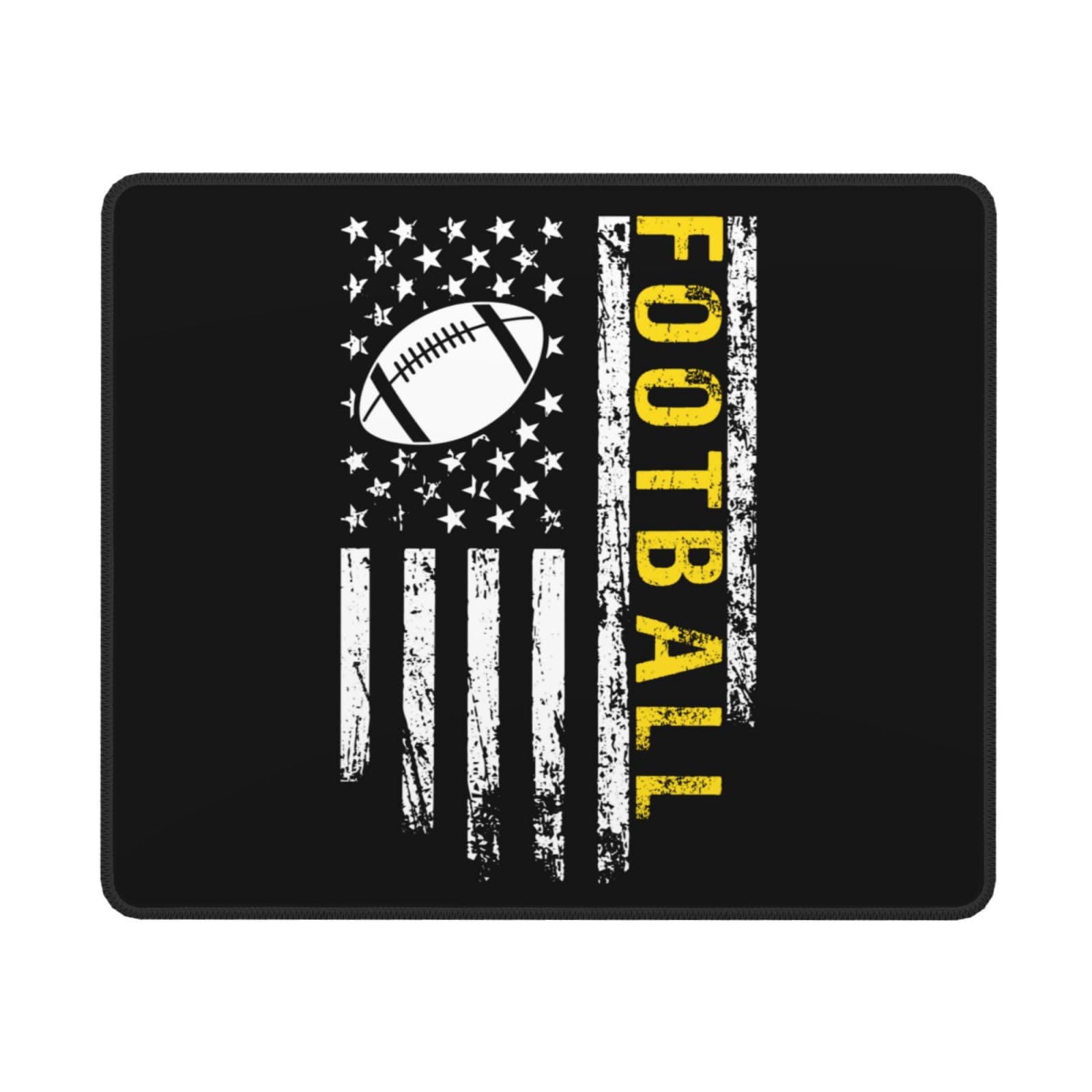 SIYTUAU American Football USA Flag Mouse Pad - Waterproof, Non-Slip Rubber Gaming Mousepad (10x12 in) for Laptop & Office Use - Perfect for Sports Fans, Gamers & Workstations