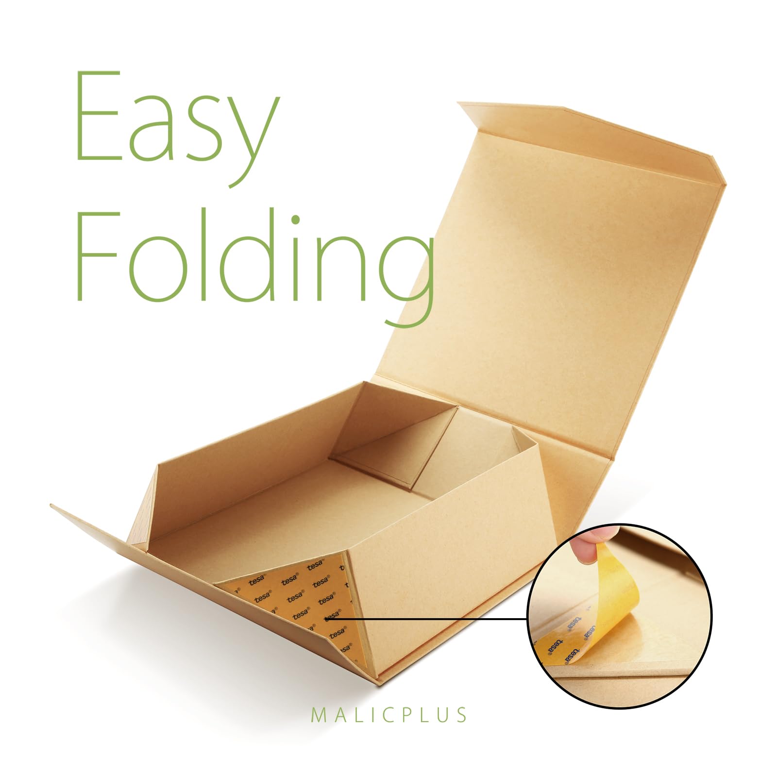Premium Kraft Gift Box with Lid - 9x9x3.4 Inches Large Magnetic Closure Box for Groomsman Proposals, Wedding Favors & Special Occasions | Matte Finish Gift Packaging for Jewelry, Keepsakes & Party Favors