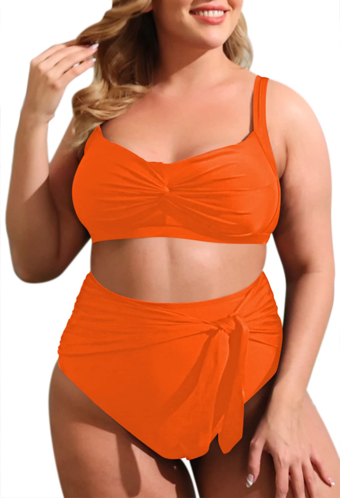 Plus Size High Waisted Bikini Set - Tummy Control Swimwear for Women | Beach & Pool