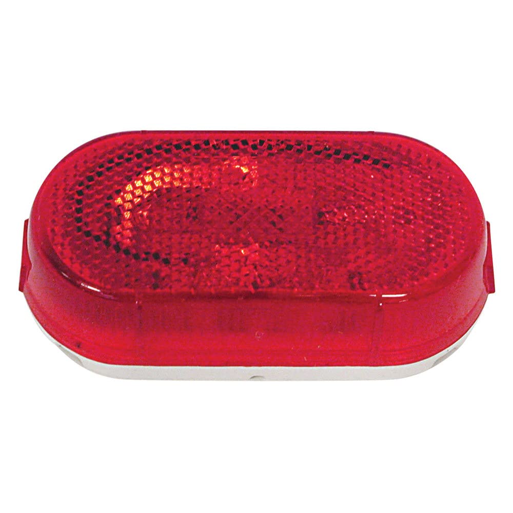 Peterson PM V108WR Red Oval Clearance Marker Lights for Trucks & Trailers - Heavy Duty LED Safety Lights for Commercial Vehicles, RVs & Emergency Equipment