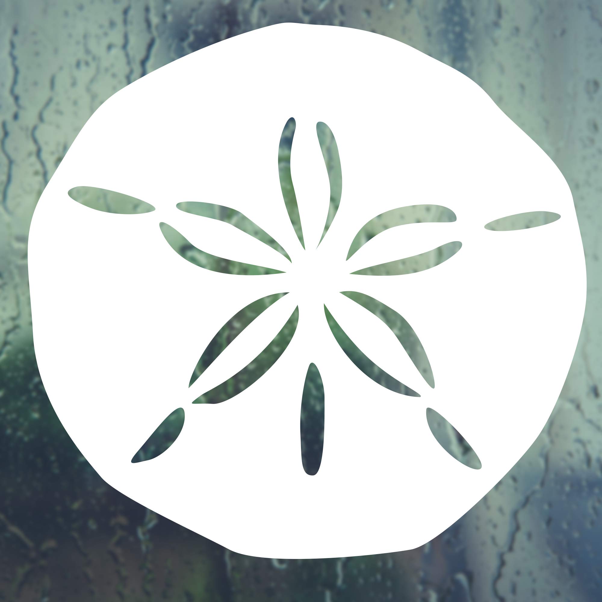 Sand Dollar Beach Decal - 3 Inch White Vinyl Sticker for Summer Relaxation | Perfect for Windows, Laptops, Cars & DIY Beach-Themed Decor