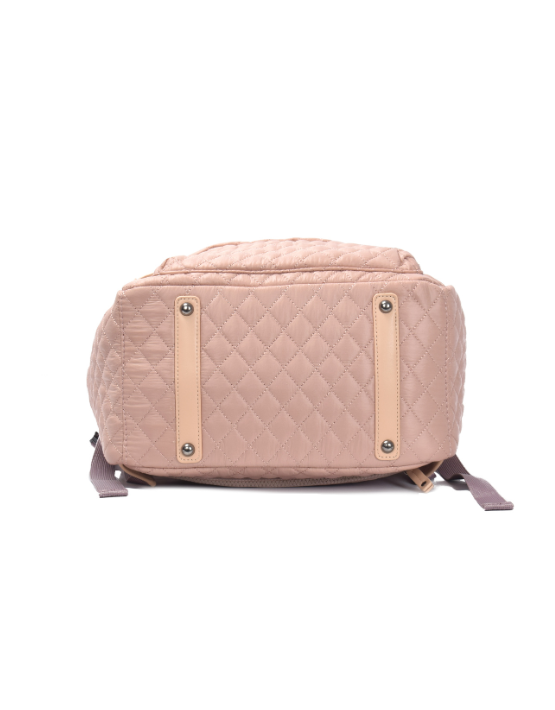 Tosca MET981 Metro Fashion Quilted 15-inch Laptop Backpack for Women & Men - Lightweight Water-Resistant School College Travel Bag - Mauve Pink for Work, Commuting, Business Trips & Daily Use