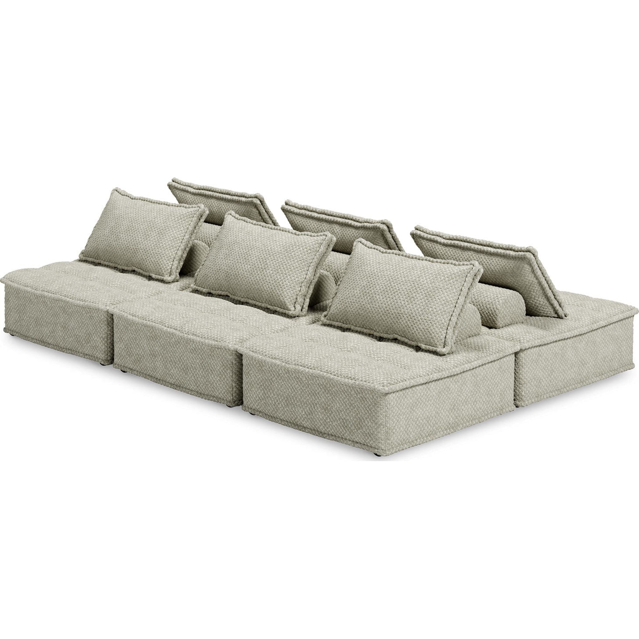 6-Piece Modular Sectional Sofa Set - Modern L-Shaped Couch with Reversible Chaise for Living Room, Family Room & Home Theater