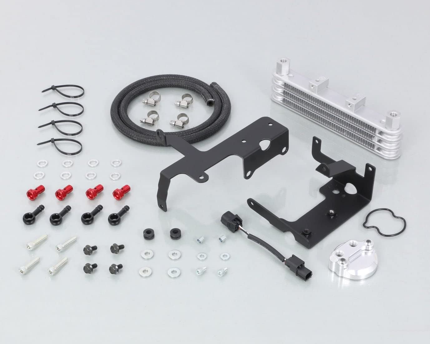 Kitaco 3-Row Super Oil Cooler for 2022+ Honda GROM RR - High Performance Engine Cooling System (Fits Stock Head, Part# 360-1452160) | Perfect for Motorcycle Racing, Off-Roading & High-Temperature Riding Conditions