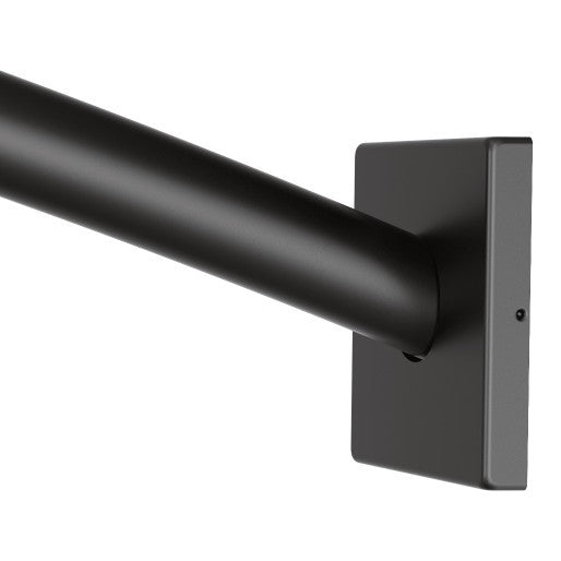 Moen CSR2167BL 5-Foot Low Profile Curved Shower Rod in Matte Black - Space-Saving Bathroom Solution for Small Showers & Tight Spaces