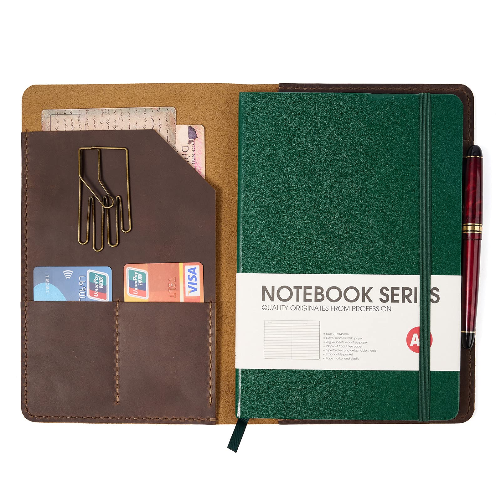 Handmade Soft Leather Notebook Cover for A5 Moleskine - 8.3