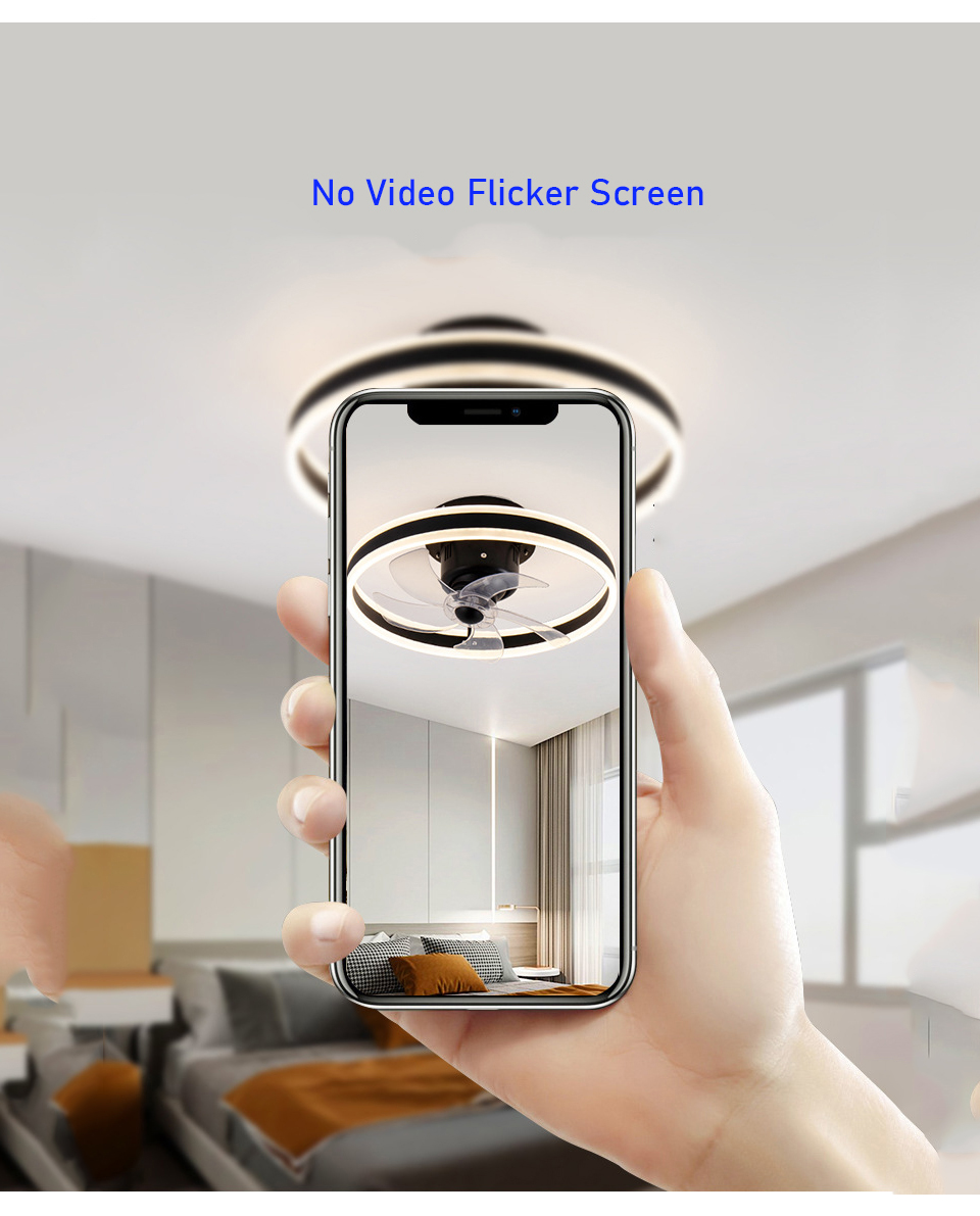 Smart LED Ceiling Fan with Light - 6 Speed Remote Control, Ultra Quiet, Energy Efficient - Perfect for Bedroom, Living Room, and Office