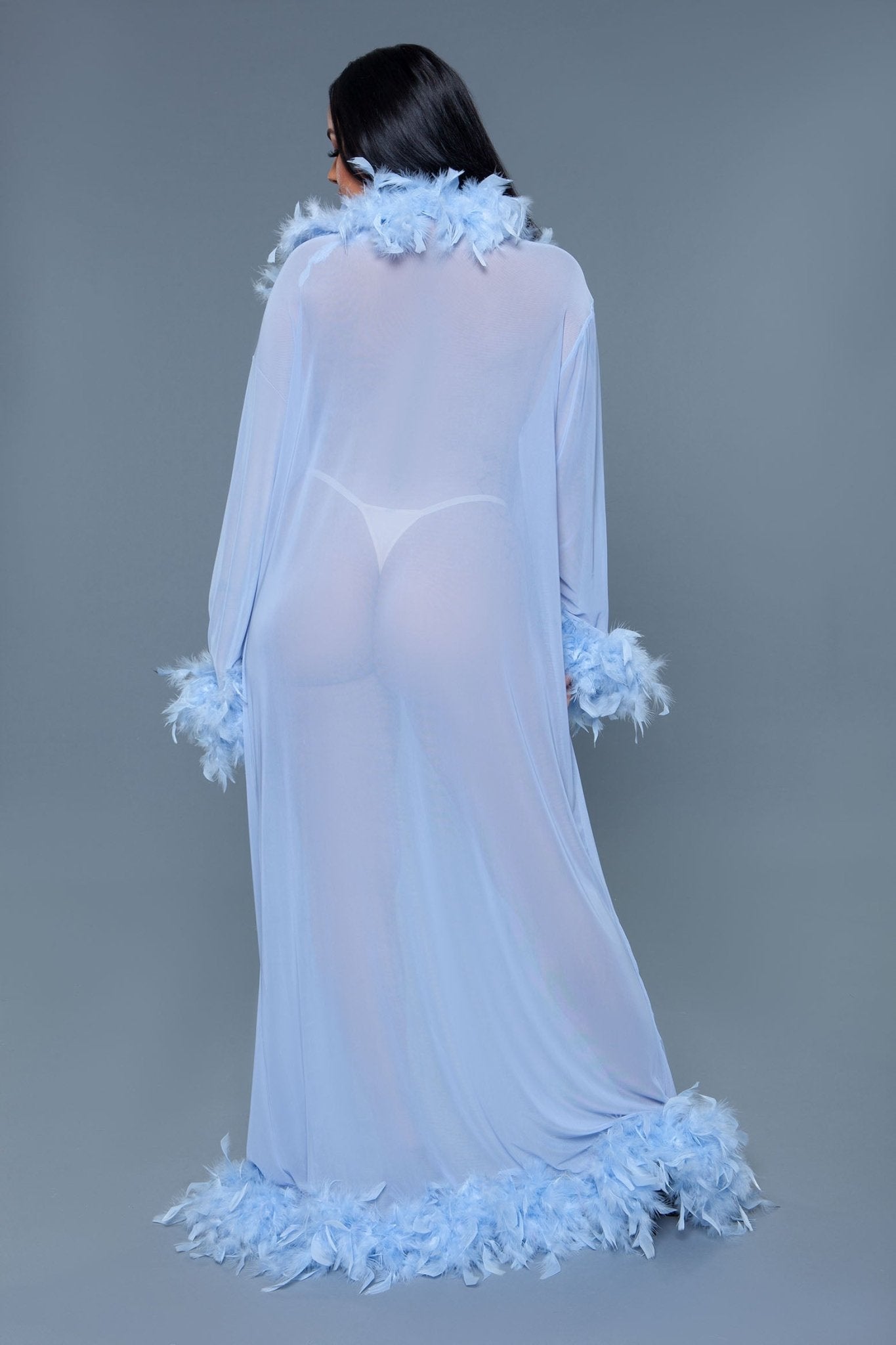 BeWicked Women's Glamour Robe BW834 - Sexy Satin Lingerie Robe for Women - Perfect for Boudoir, Bridal Shower & Romantic Nights