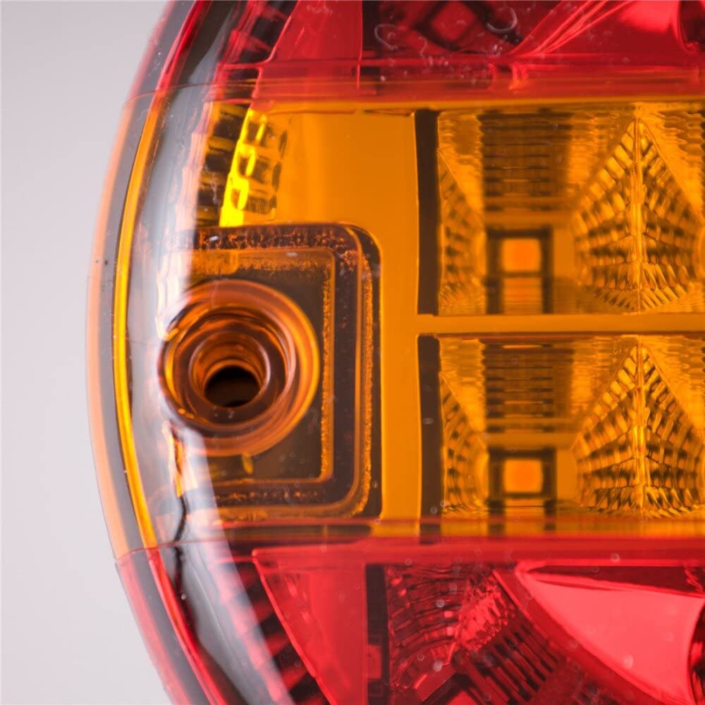 Universal LED Tail Side Marker Light - Red & Amber Front Rear Clearance Light with Turn Signal & Parking Indicator for Trailer Truck Night Driving | Durable Waterproof Design for Heavy Duty Vehicles & Commercial Transport