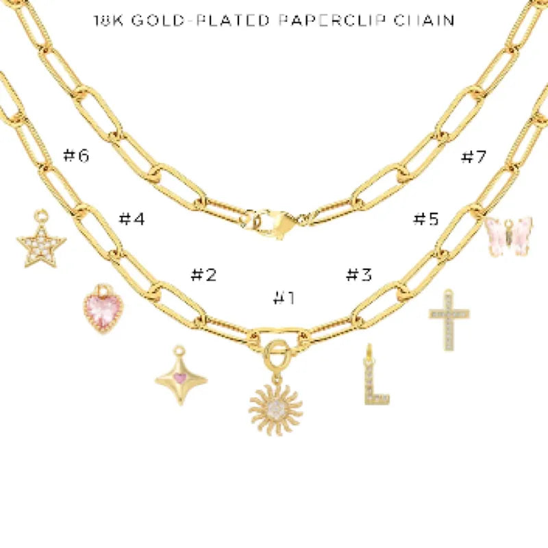 Charm Necklace with Assorted Charms - Elegant Layered Pendant Jewelry for Women - Perfect for Daily Wear, Gift Giving & Special Occasions