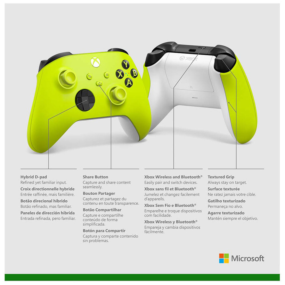 Xbox Wireless Controller for Xbox One & Series X | Electric Volt Green | Gaming, Streaming & Multiplayer Use