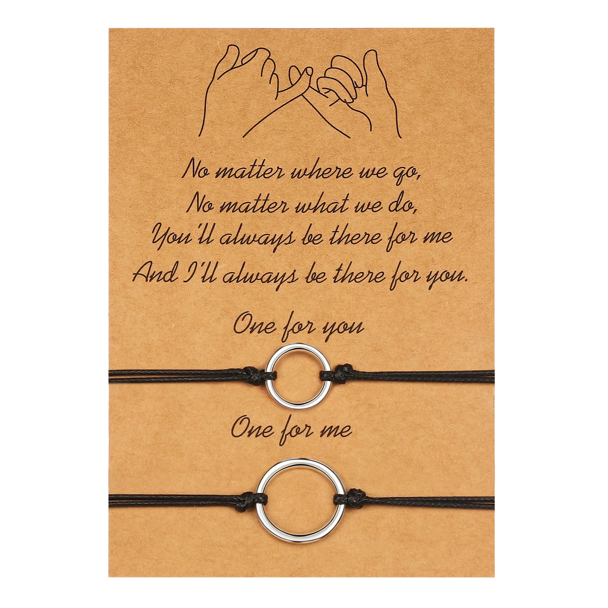 Pinky Promise Bracelet Set - Best Friend Gifts for Women, Matching BFF Bracelets for Couples, Friends & Family - Perfect for Anniversaries, Birthdays & Special Occasions