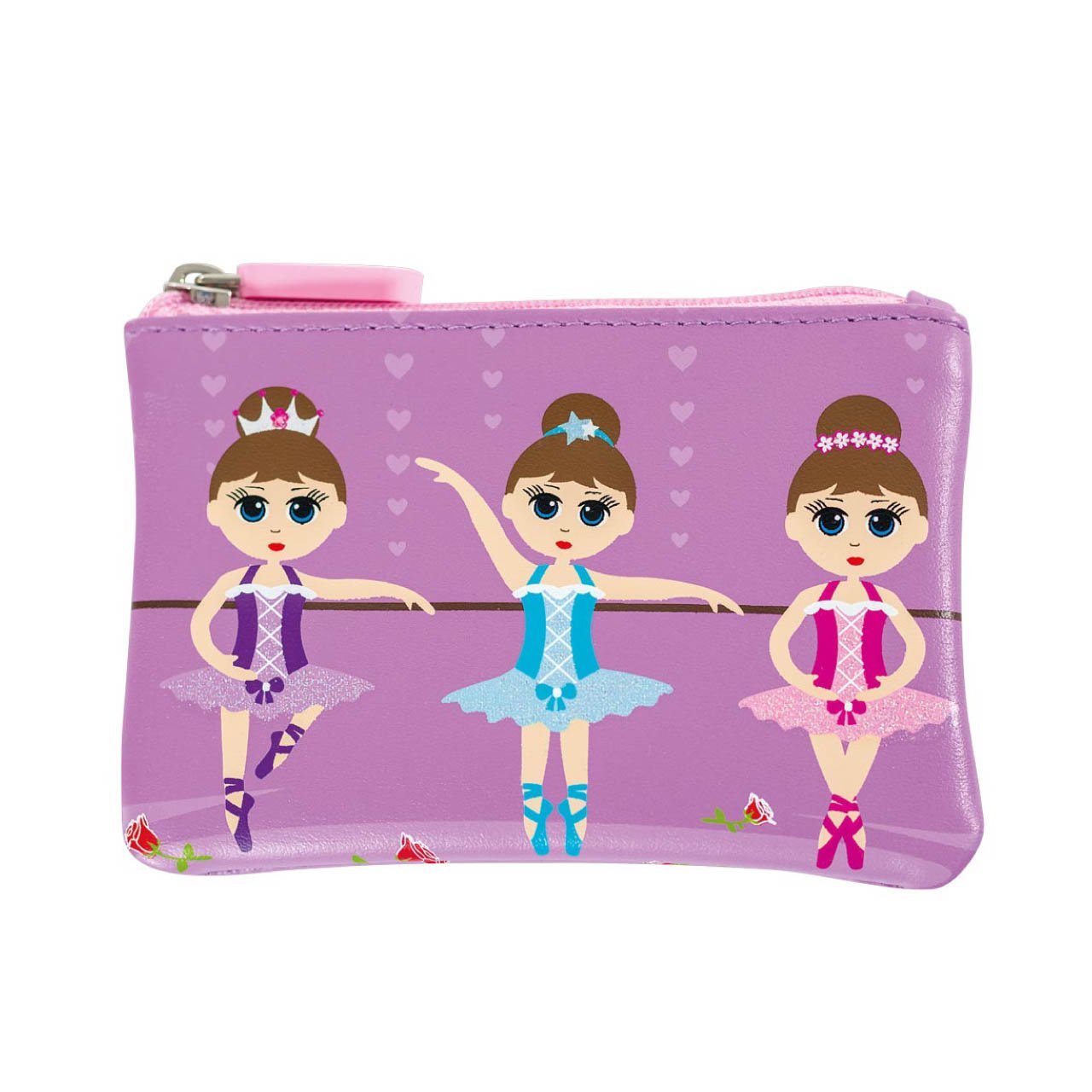 Bobble Art Kids Small Zip Wallet - Ballerina Design Cute & Stylish Wallet for Girls - Perfect for School, Travel & Everyday Use