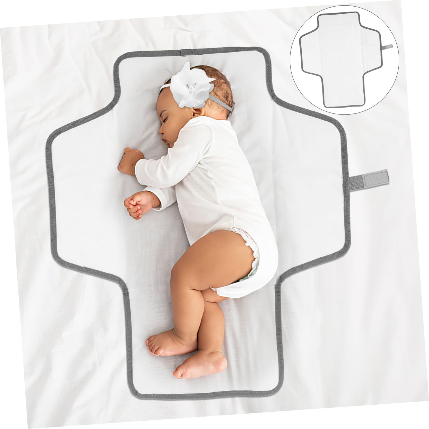 IWOWHERO Waterproof Diaper Changing Pad for Newborns & Babies - Soft Portable Changing Mat for Nursery, Travel & On-the-Go Diaper Changes - Perfect for Home, Daycare & Hospital Use