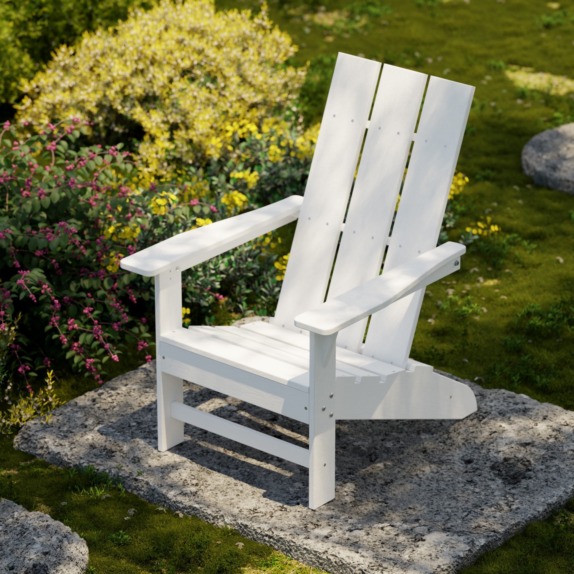 Freedom Modern Adirondack Chair - Weather-Resistant Outdoor Lounge Chair for Patio, Garden & Poolside Relaxation | Comfortable & Durable Polywood Furniture