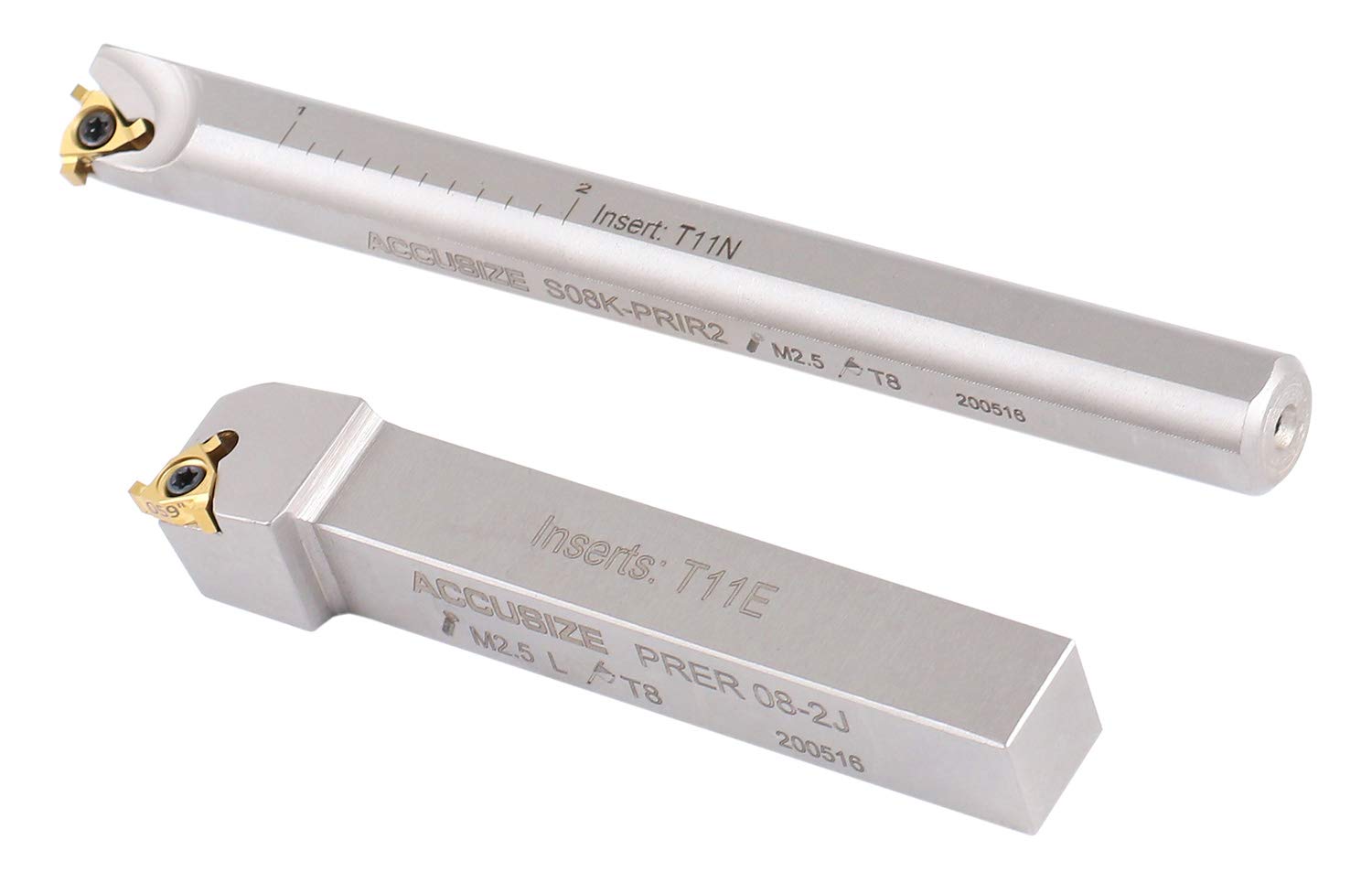 Accusize Industrial Tools 1/2'' Shank 2-Piece Indexable Groove Tool Set 0028-1230 for Metalworking & Machining