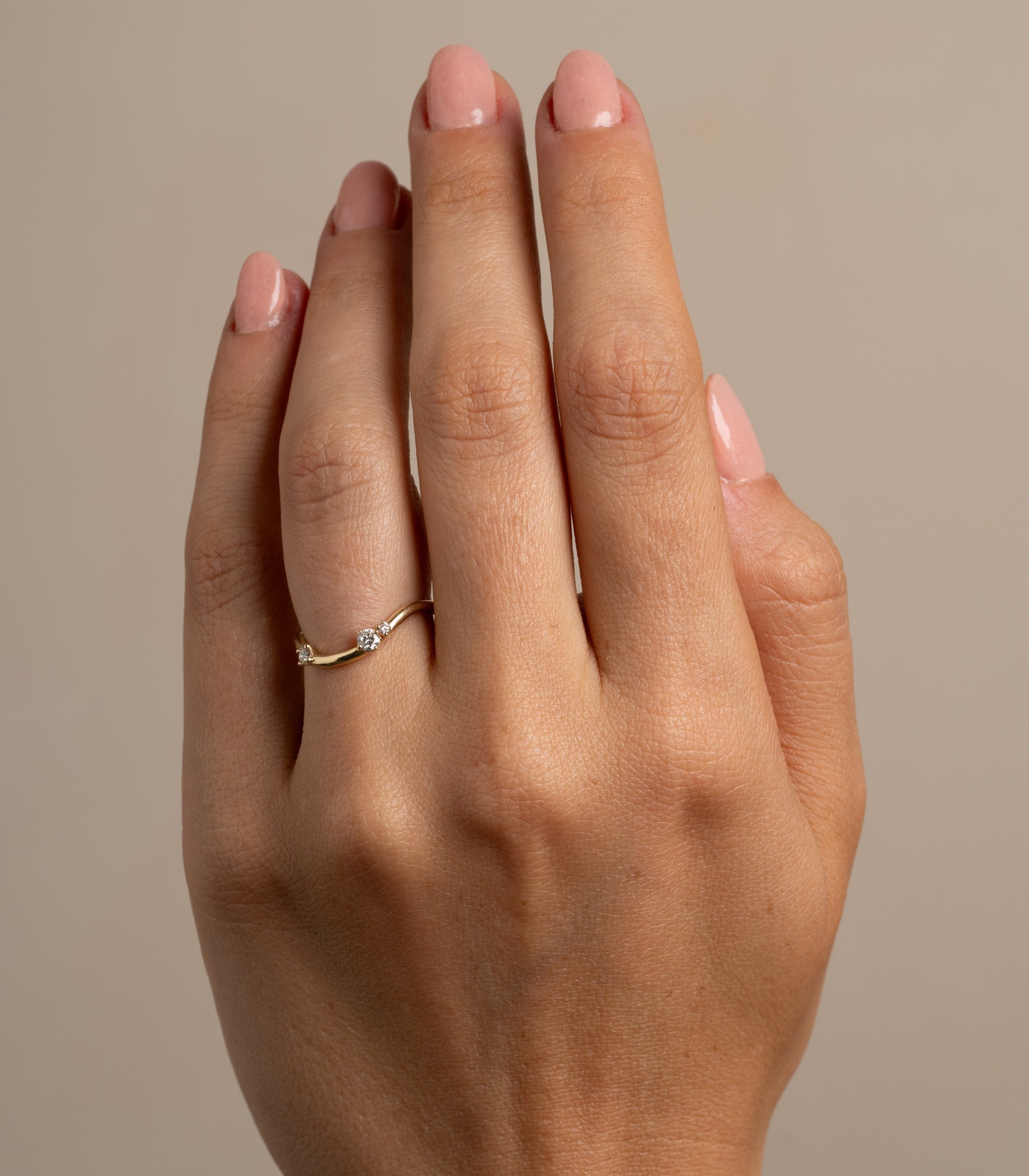 Beau Band with Scattered Diamonds - Elegant Diamond Accent Ring for Women | Perfect for Weddings, Anniversaries & Special Occasions