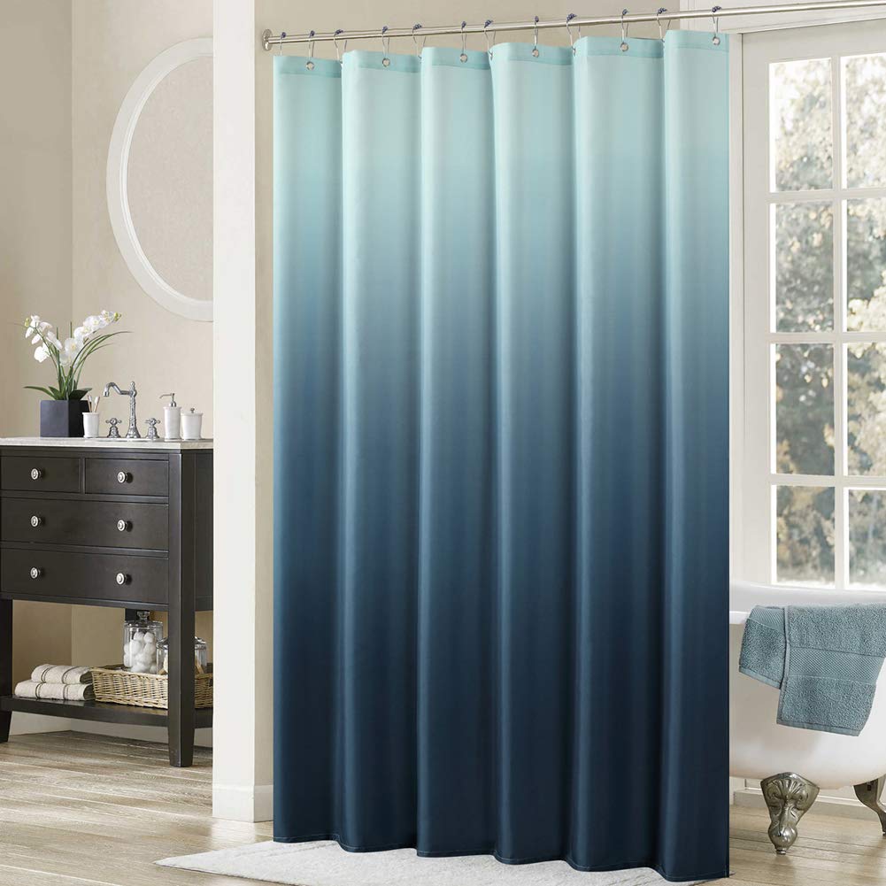 Ombre Shower Curtain 72x72 Inches - Waterproof Polyester Fabric Bathroom Curtain with Modern Print, Trendy & Durable for Bath & Shower - Perfect for Contemporary Home Decor & Spa-Like Bathroom Experience