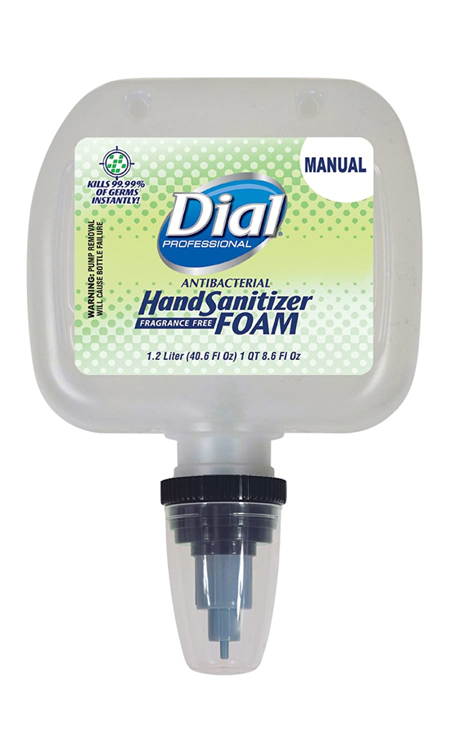 Dial Fit Foam Hand Sanitizer Refill 1.2L (3-Pack) - Antibacterial Foaming Soap for Home, Office & Public Spaces
