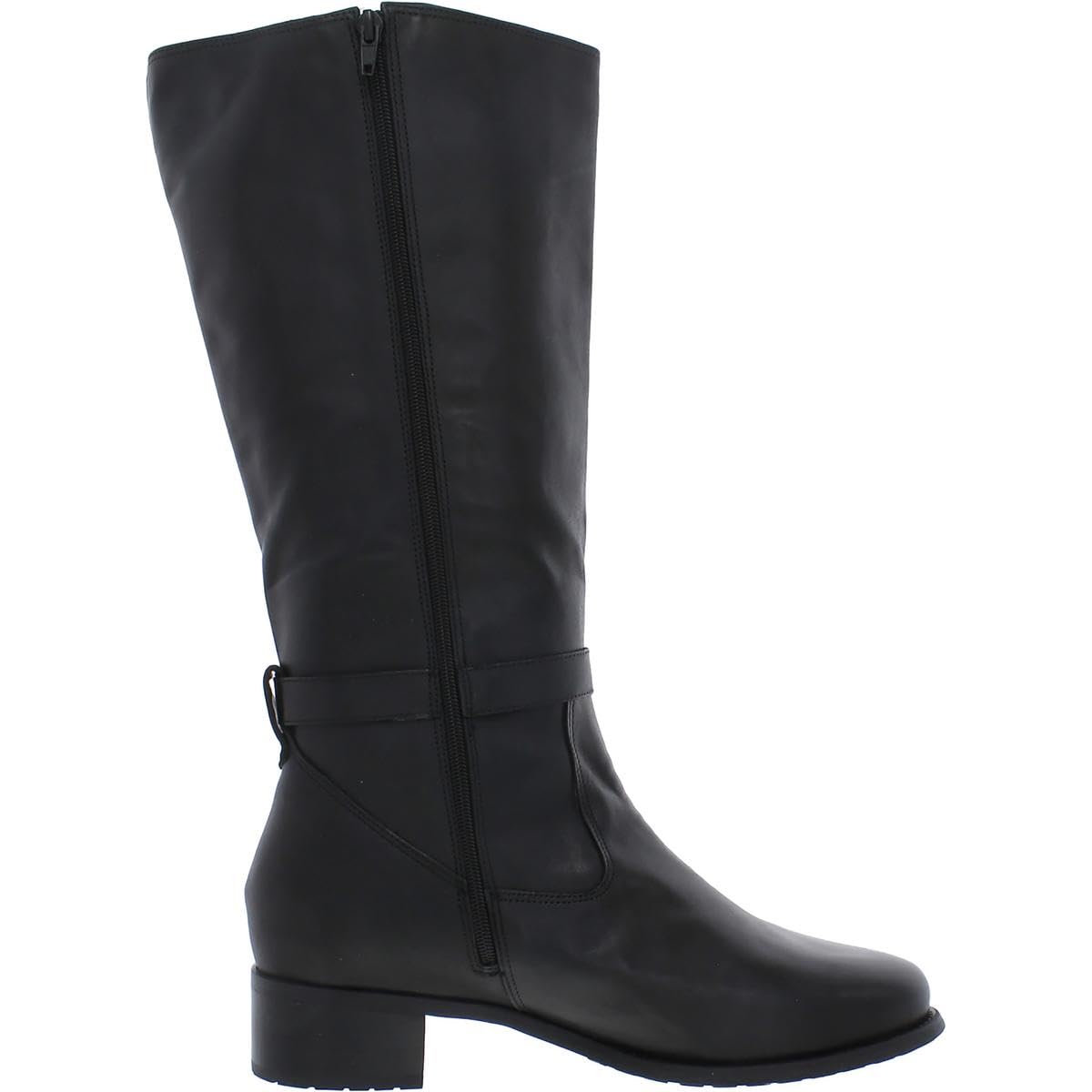 David Tate Women's Allegria Leather Stacked Heel Knee-High Boots - Comfortable Fashion Booties for Women, Perfect for Office, Party & Winter Outfits