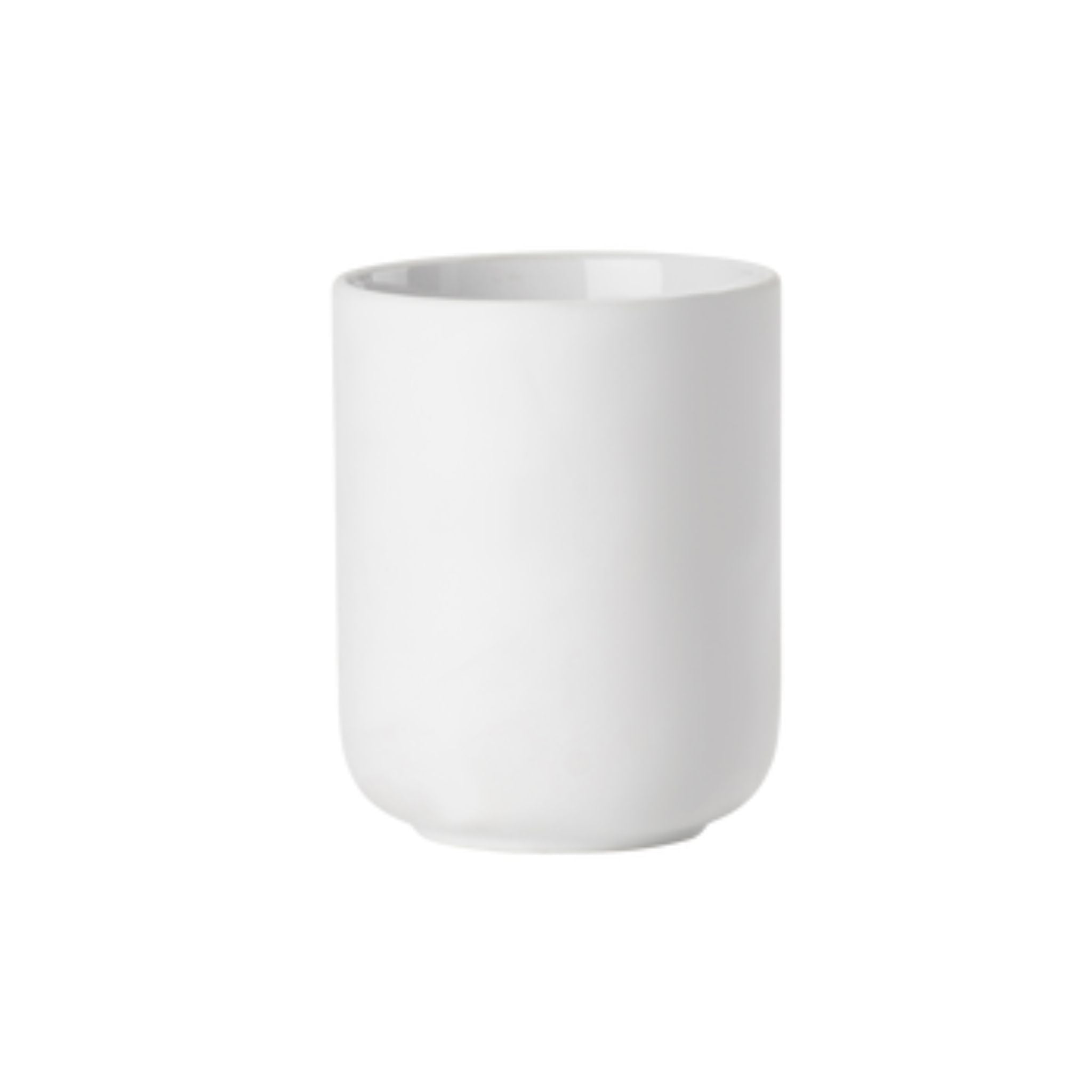 ZONE DENMARK Ume Tumbler & Toothbrush Holder - Premium Ceramic Bathroom Organizer for Toothbrushes, Cups & Essentials - Perfect for Modern Bathroom, Kitchen Counter or Vanity Decor (White)