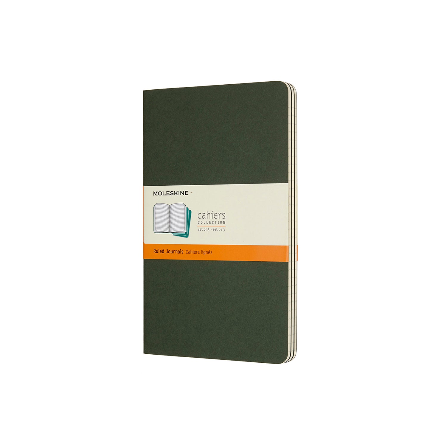 Premium Cahier Large Notebook Set - 3-Pack Lined Journal for Writing, Sketching & Note Taking - Ideal for School, Office & Creative Projects