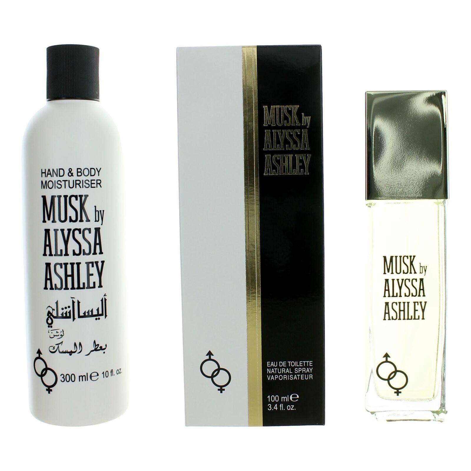 Alyssa Ashley Musk Perfume Gift Set for Women - Floral Fragrance Eau de Toilette Spray & Body Lotion - Perfect for Valentine's Day, Anniversary & Birthday Gifts